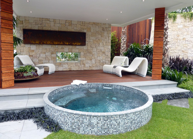 Mẫu bể sục ngoài trời đẹp đang là xu hướng hiện nay