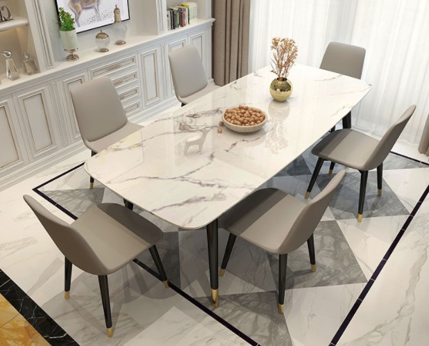 Nên chọn bàn ăn mặt đá loại nào? Marble hay hoa cương?